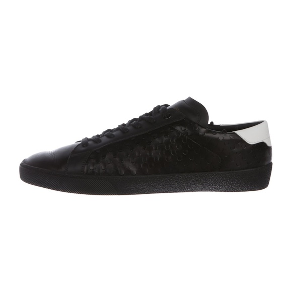 SAINT LAURENT Leather Low-Top Sneakers - Picture 1 of 5